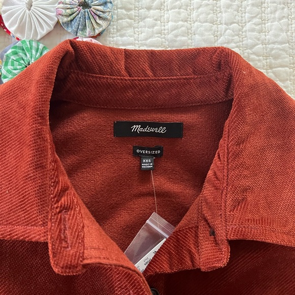 NWT Madewell Corduroy Twill Oversized Shirt Jacket - Picture 9 of 14